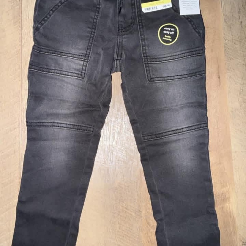 art class Black Moto-Style Kids Jeans